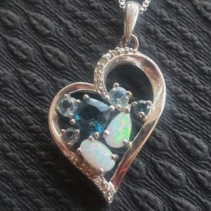 Kay Jewelers Heart Opal Necklace